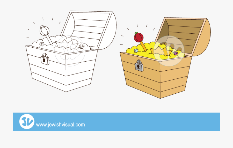 Treasure Chest Clipart - ציור של תיבת אוצר, Transparent Clipart