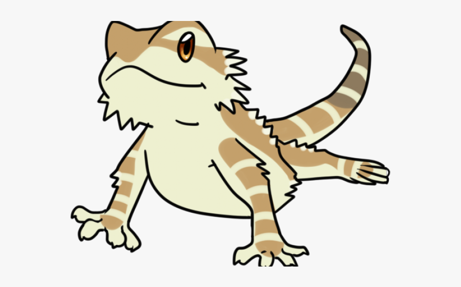 Bearded Dragon Drawing Cute, Transparent Clipart