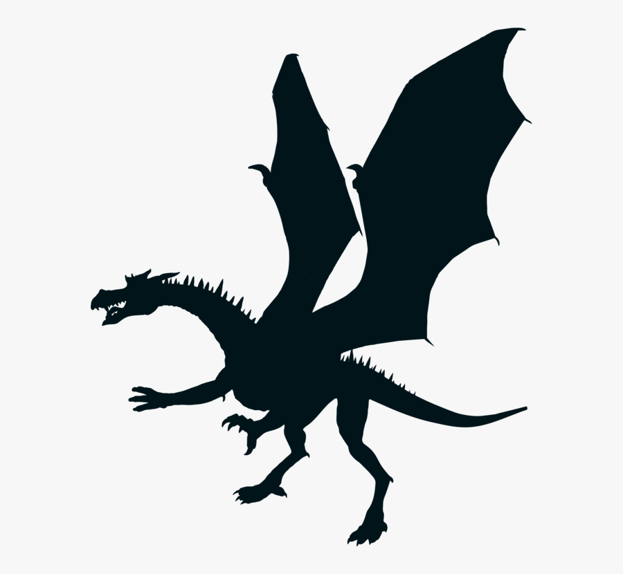 Silhouette,beak,dragon - Free Large Dragon Silhouette, Transparent Clipart