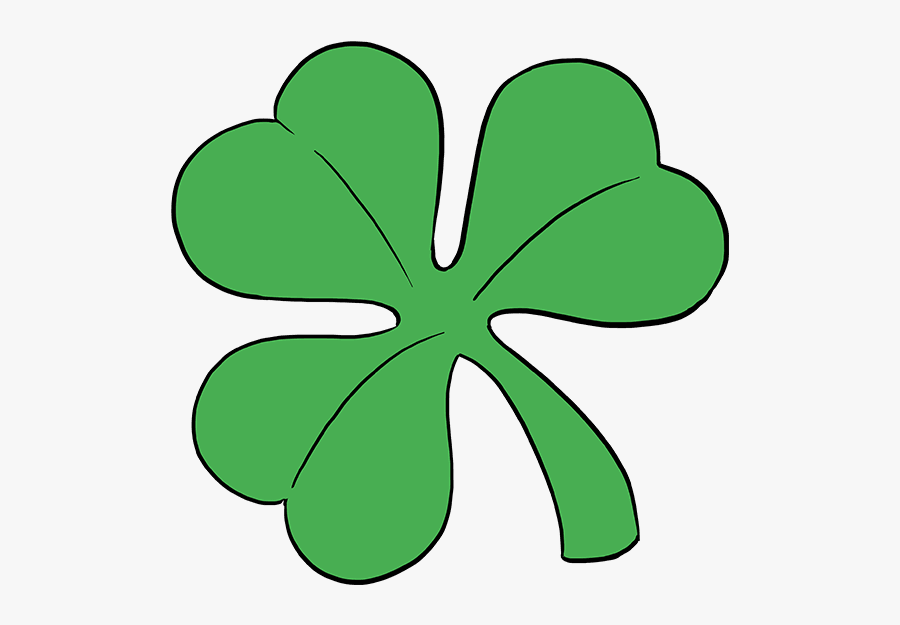 How To Draw A Shamrock - Easy Clover Drawing, Transparent Clipart