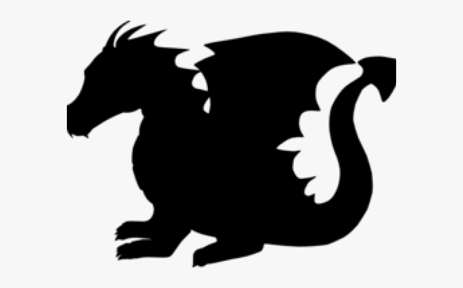 Dragon Clipart Icon - Silhouette Of Dragon, Transparent Clipart