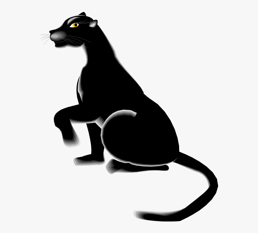 Cute Black Panther Clipart, Transparent Clipart
