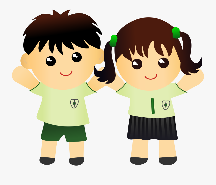 Collection Of School - Two Children Clipart, Transparent Clipart