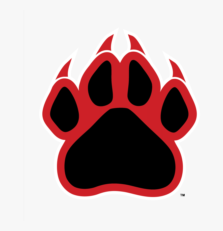 Panther Paw Print Clipart - Panther Paw Print Red, Transparent Clipart