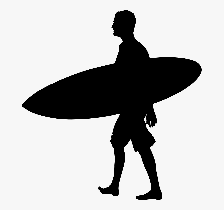 Man Surfboard Silhouette Free Transparent Clipart Clipartkey