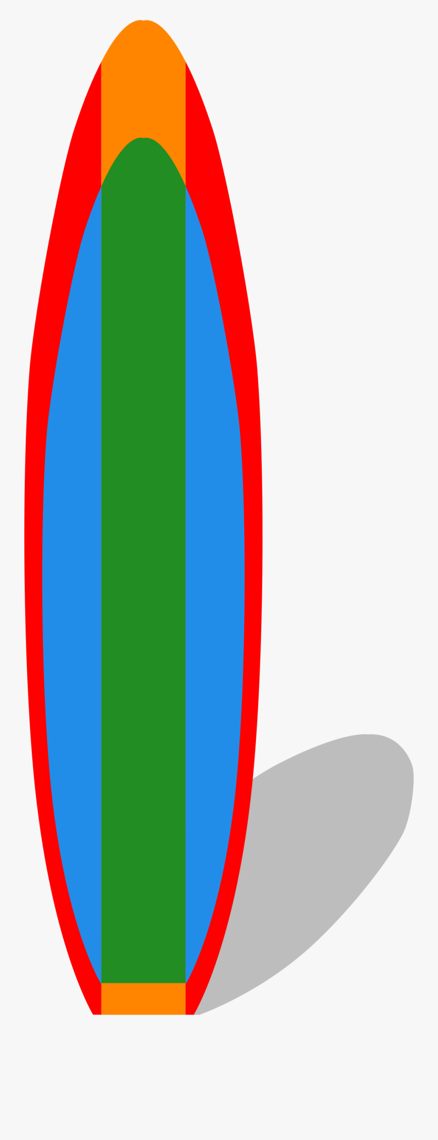 Surfboard Illustrations Clipart Free Clipart Image - Surfing Board Plain Animated, Transparent Clipart