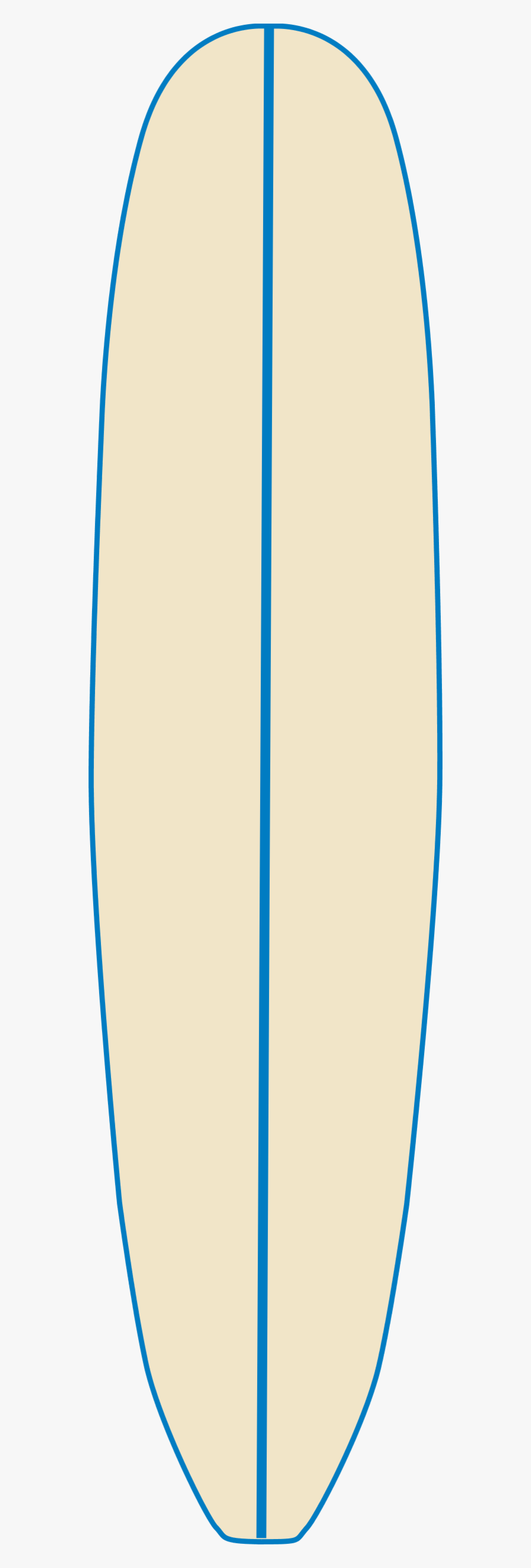 Surfboard Clipart Outline - Surf Board Outline Vector, Transparent Clipart