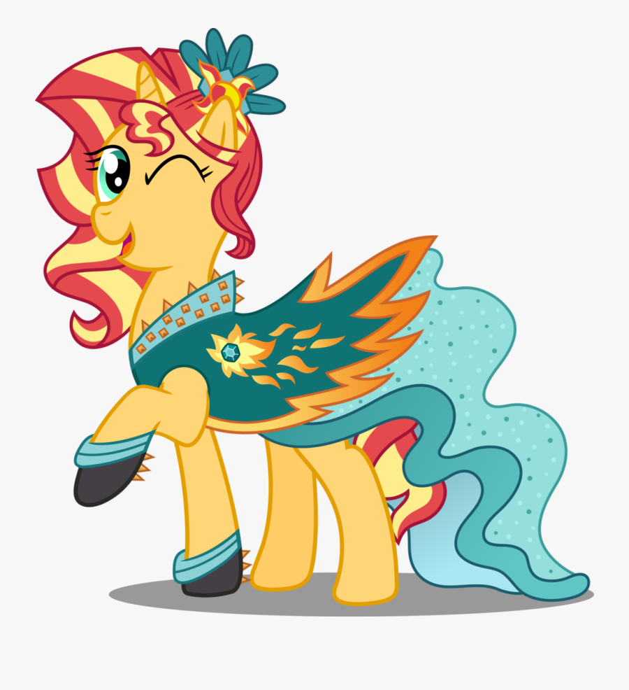 Pony Crystal Gala - Sunset Shimmer Dress Pony, Transparent Clipart