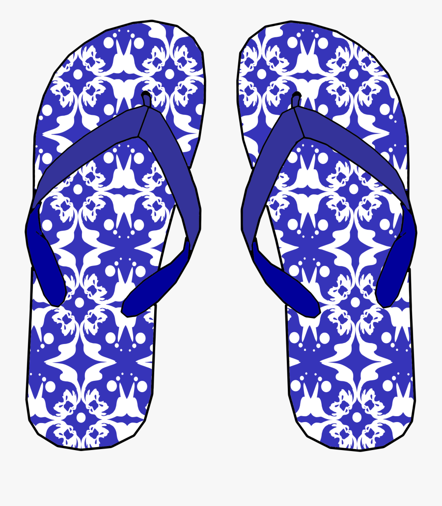 Blue,electric Blue,sandal - Big Flip Flops Clipart, Transparent Clipart