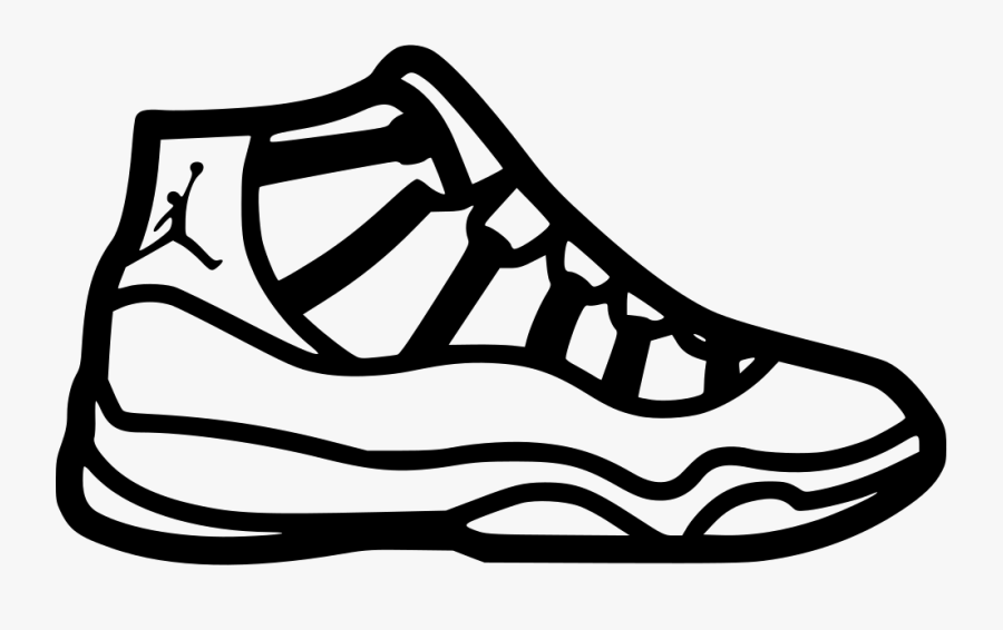 Shoe,footwear,black And White,athletic Shoe,walking - Air Jordan Icon Png, Transparent Clipart