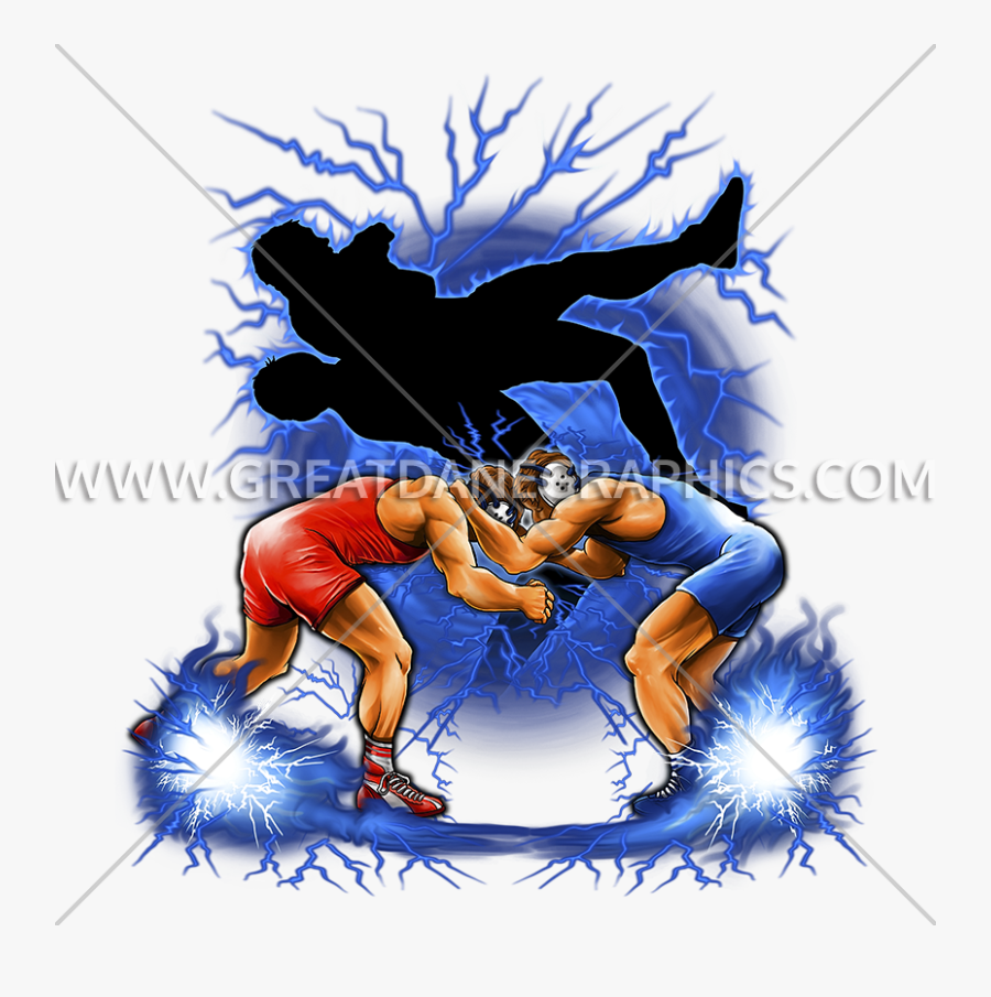 Silhouette Production Ready Artwork - Wrestling Art Png, Transparent Clipart