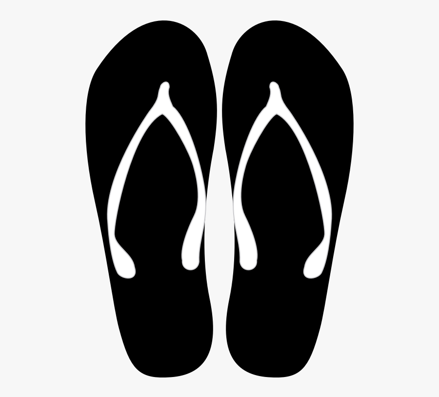 Black And White Flip Flop Clipart, Transparent Clipart