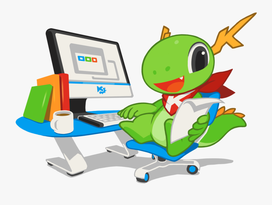 Kde Mascot, Transparent Clipart