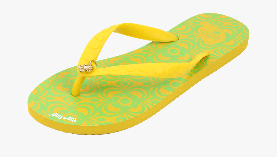 Tamara Comolli Flower Flip Flop In Yellow - Flip-flops, Transparent Clipart