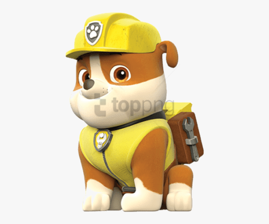 Paw Patrol Clipart Rubble Photo Top Transparent Background - Rubble Paw Patrol Clipart, Transparent Clipart