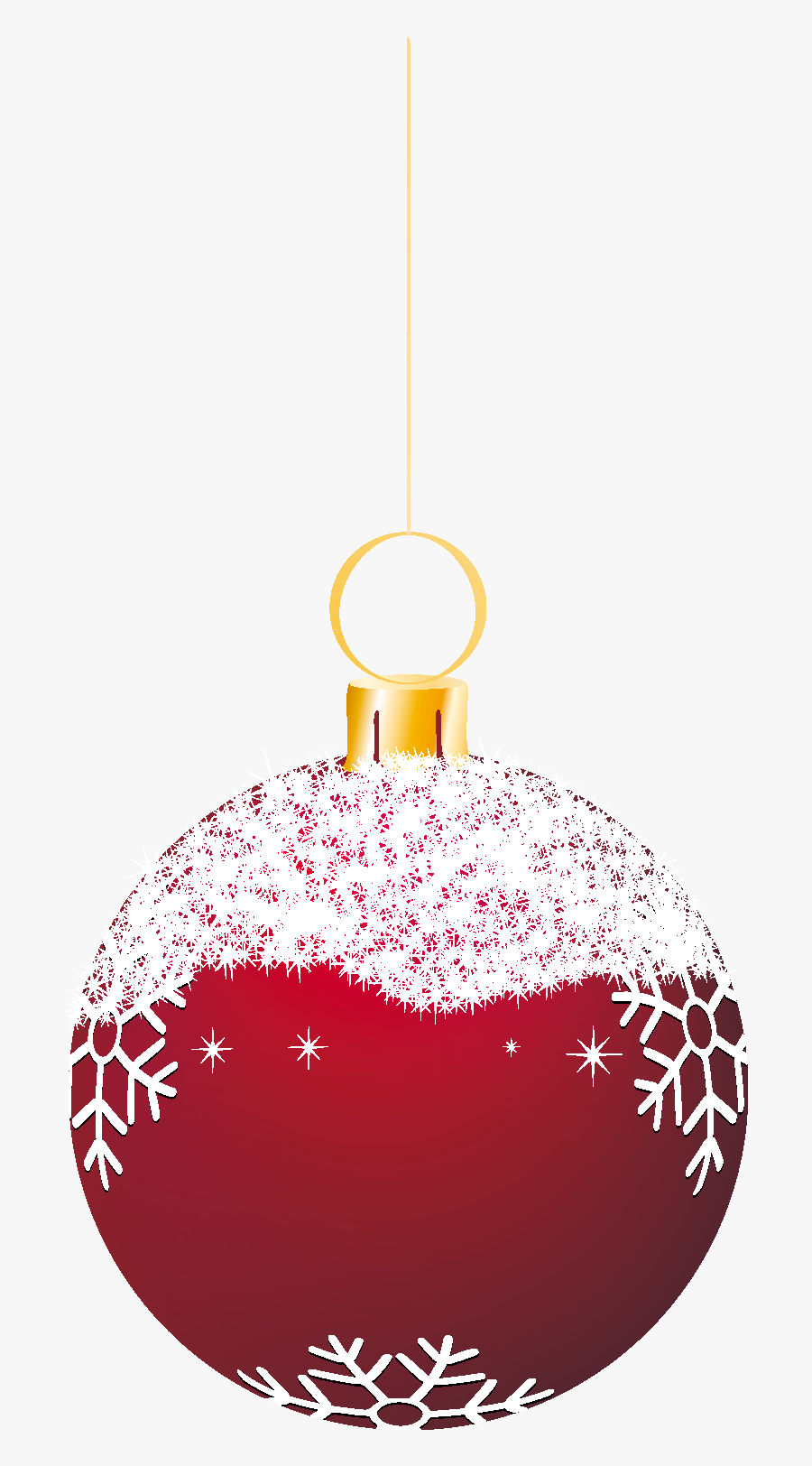 Transparent Red Snowy Christmas Ball Ornament Clipart - Transparent Christmas Balls Png, Transparent Clipart