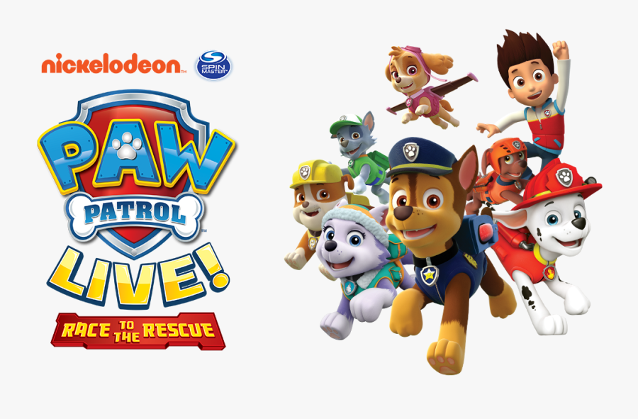 Paw Patrol Live Race To The Rescue Logo, Transparent Clipart