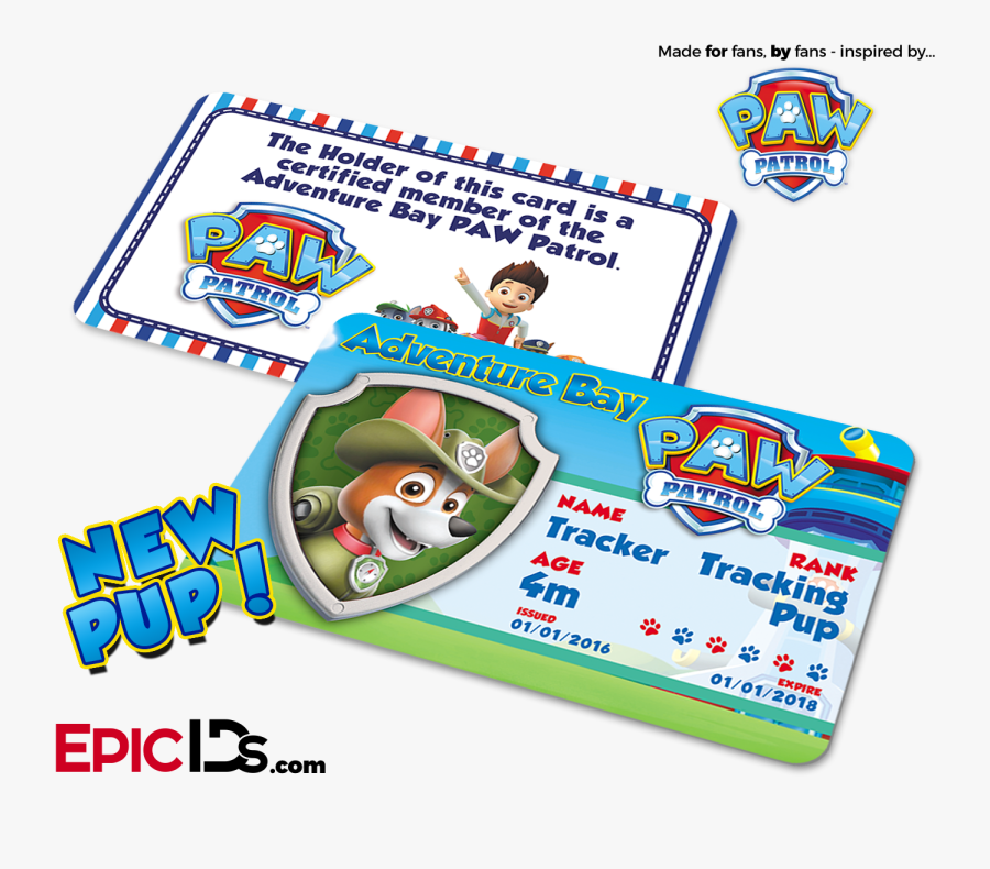 Paw Patrol Inspired Adventure Bay Paw Patrol Id Card - Paw Patrol Ryder Id, Transparent Clipart