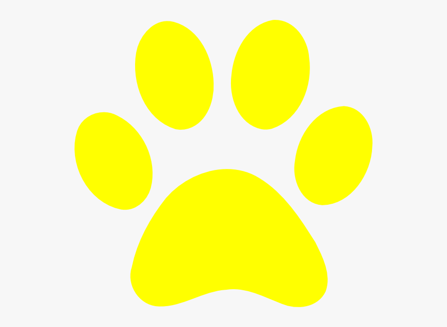Free Paw Print Clipart Image - Bear Paw Print Yellow, Transparent Clipart