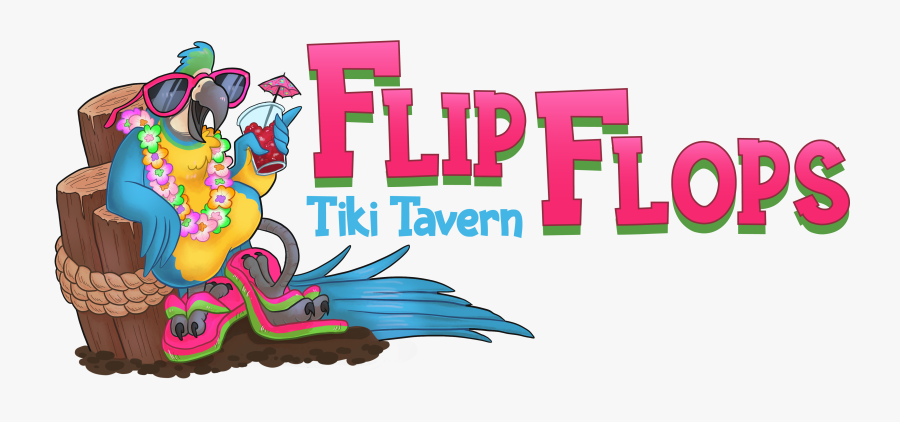 Transparent Flip Flop Clipart - Flip Flops Tiki Tavern, Transparent Clipart