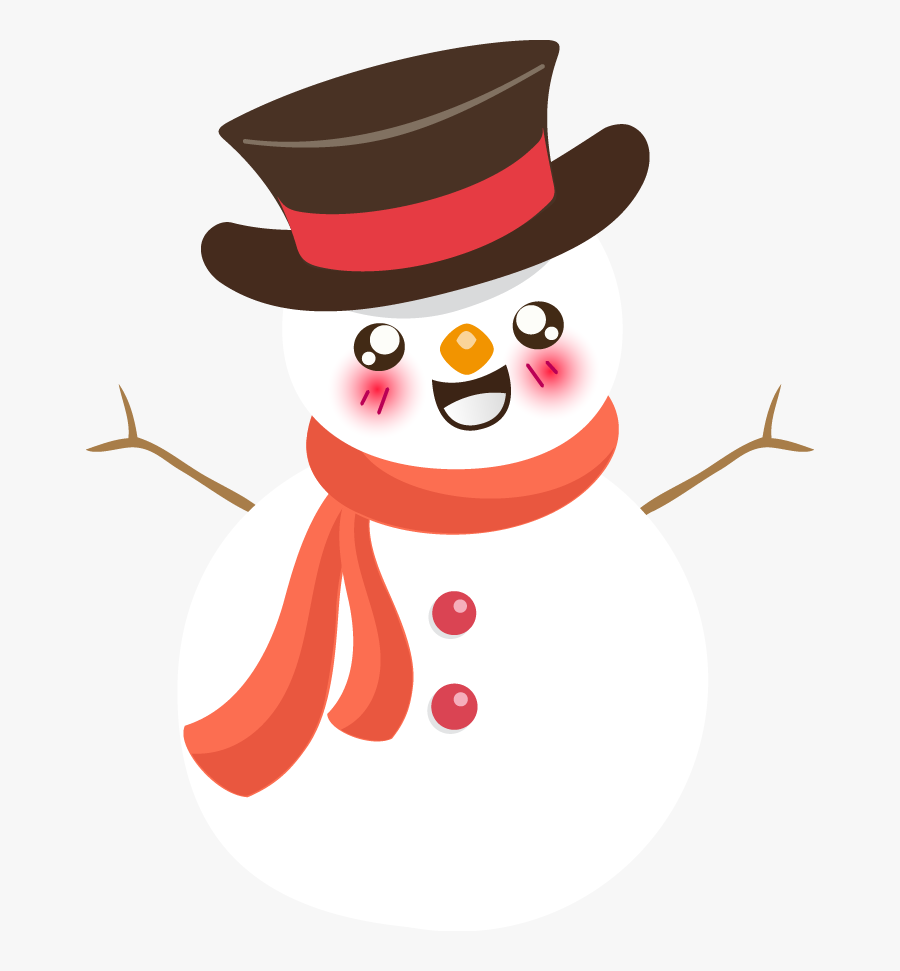 Christmas Snowman Clipart - Cute Snowman Clipart Png, Transparent Clipart
