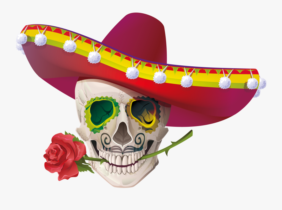 Cuisine Mexican Skull Calavera Mayo De Cinco Clipart - Mexican Cinco De Mayo Skulls, Transparent Clipart