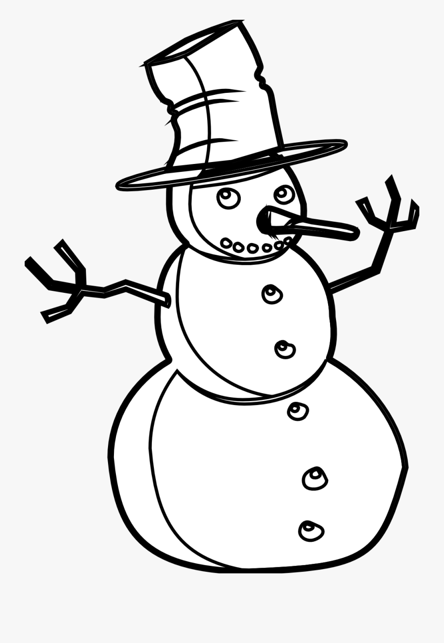 Snowman Black And White Snowman Black And White Christmas - Snowman Clipart Black And White Transparent, Transparent Clipart