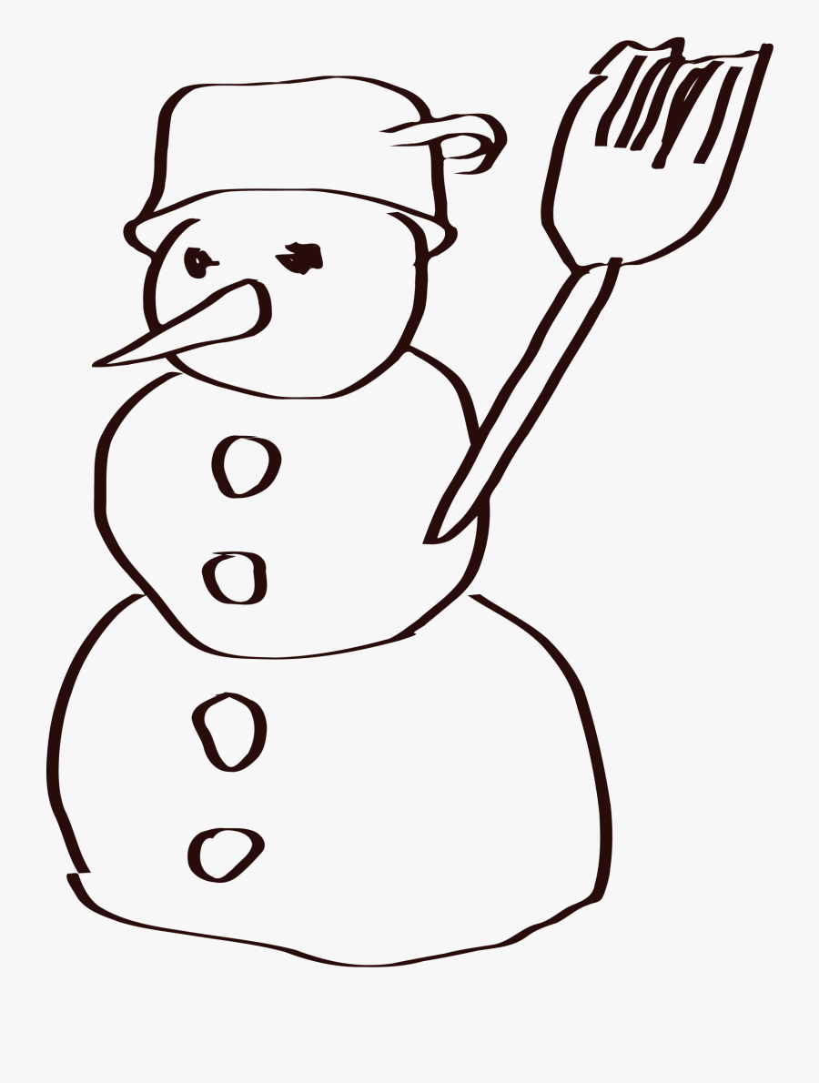 Drawing Snowman Line Art Windows Metafile Cc0 , Free Transparent ...