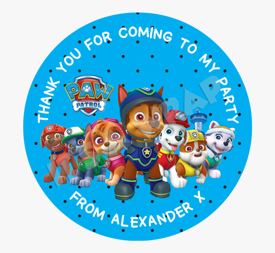 Paw Patrol Sweet Cone Stickers - Paw Patrol Character Group, Transparent Clipart