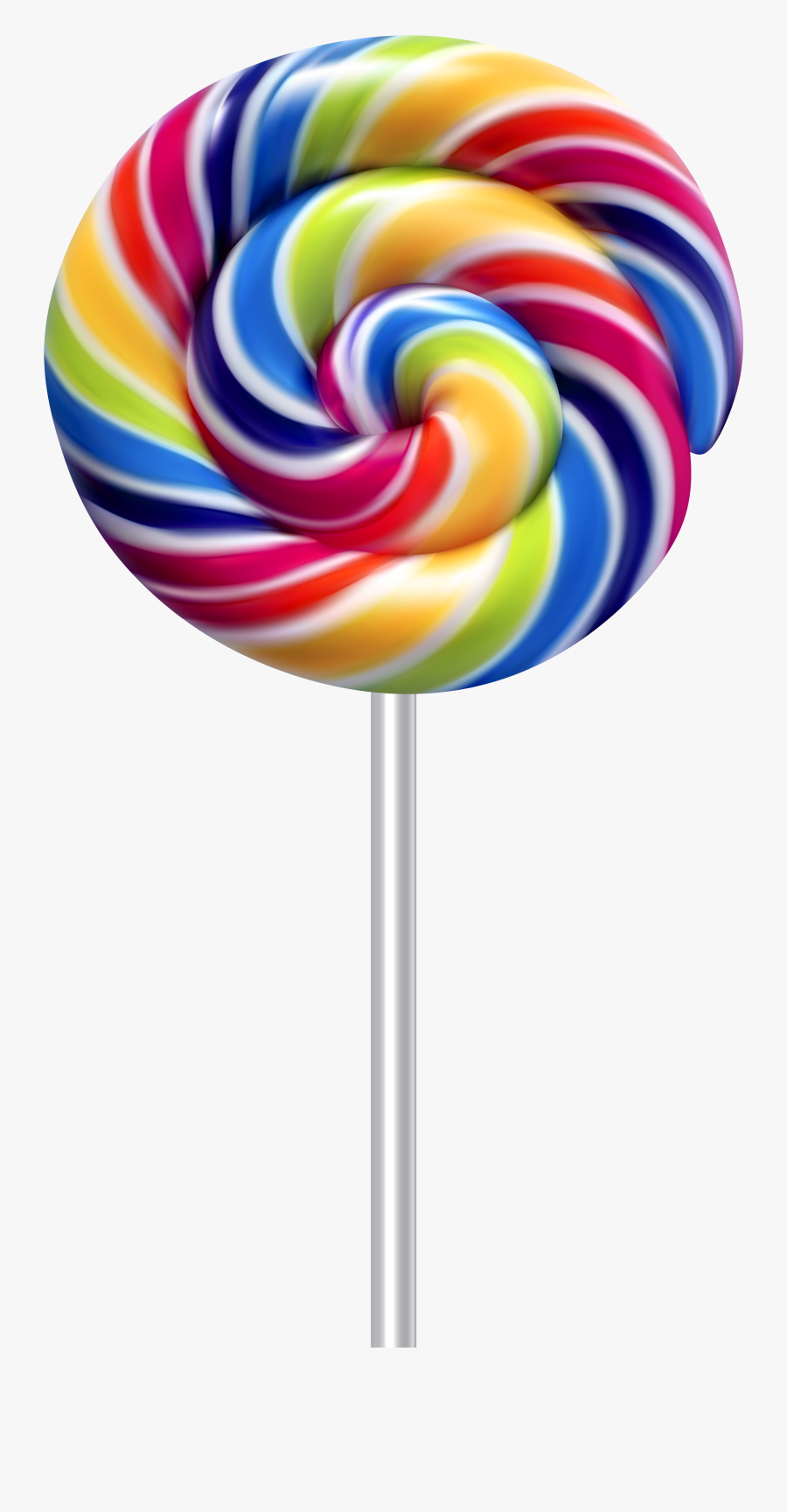 Cane Stick Cartoon - Lollipops With Transparent Background, Transparent Clipart