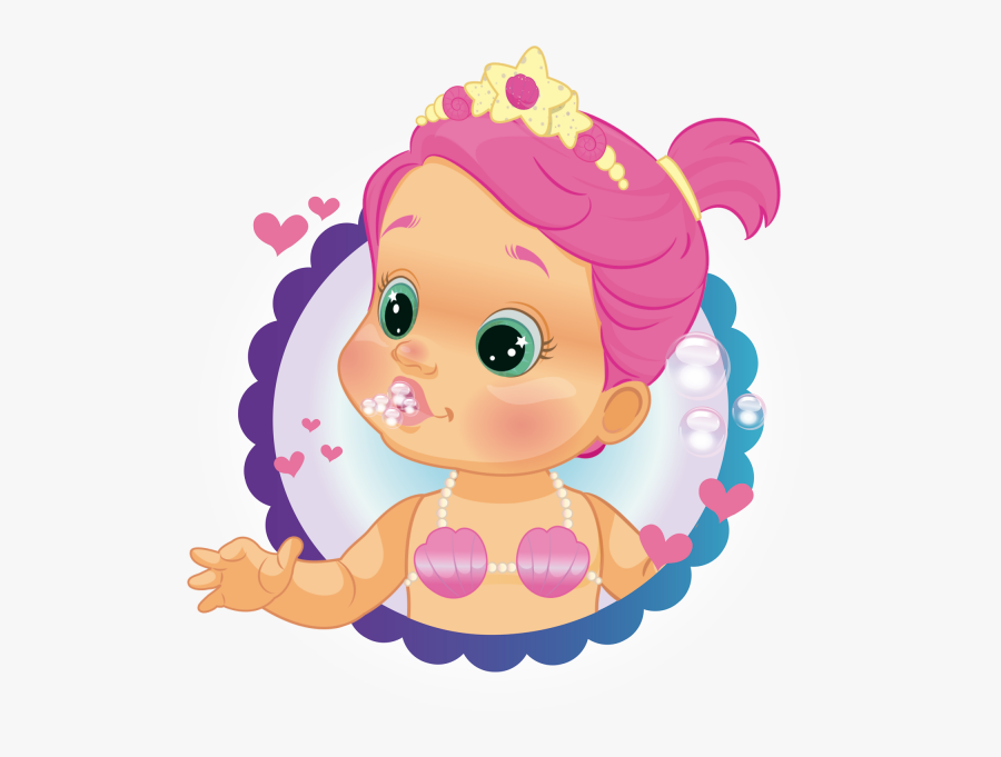 Mermaids Luna - Princess Theme Party Labels, Transparent Clipart