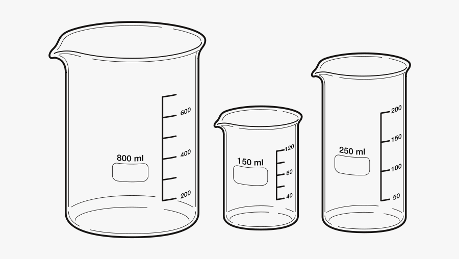 Beakers - Beaker Laboratory Apparatus Drawing , Free Transparent