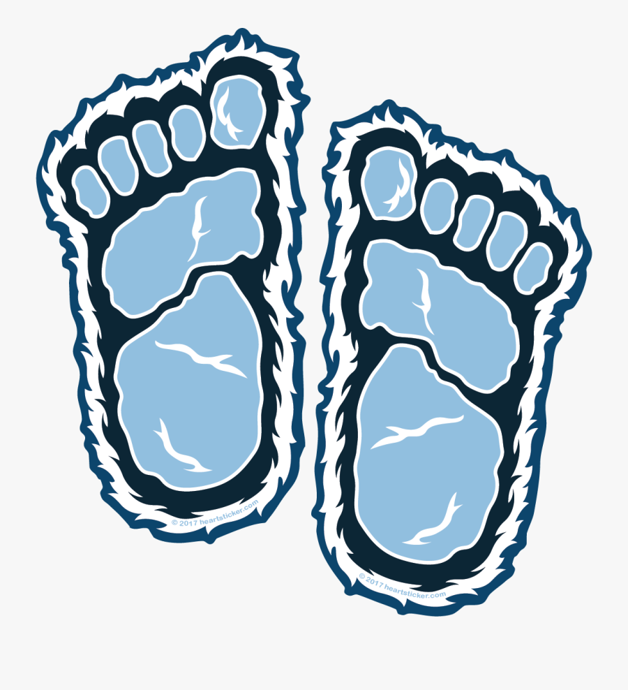 Feet Clipart Yeti - Yeti Footprint Clipart, Transparent Clipart