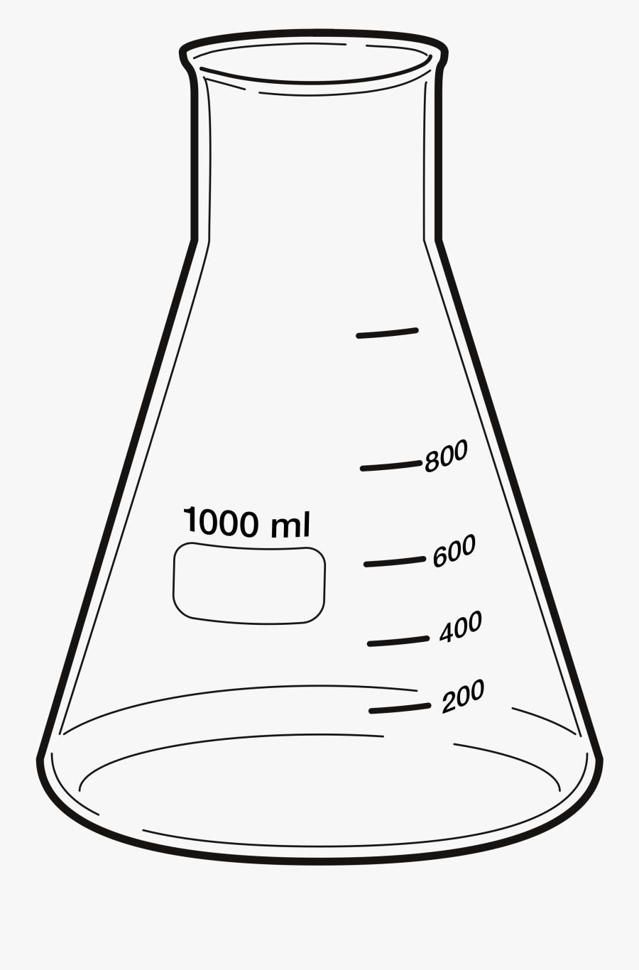 Beaker Clipart 500 Ml - Erlenmeyer Flask Png, Transparent Clipart