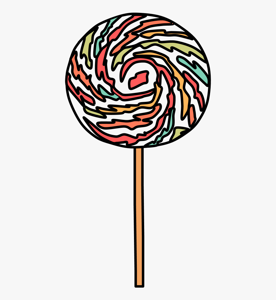 Lollipop, Large, Swirl, Pastel Colors, White, Png - Red Yellow Green Blue Lollipop, Transparent Clipart