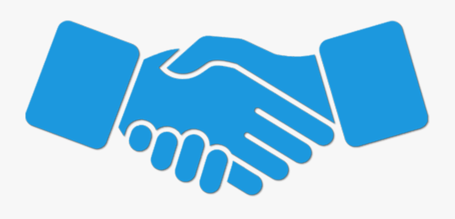 Computer Clipart Blue - Blue Handshake Icon Png, Transparent Clipart