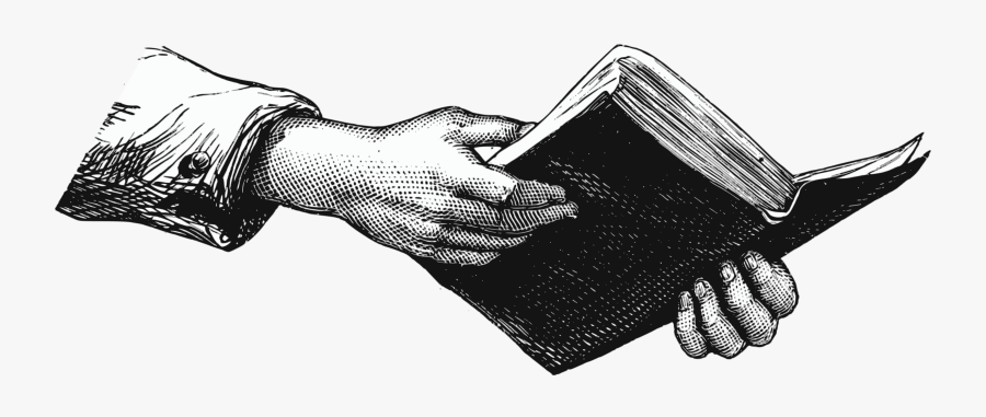 28 Collection Of Hand Holding Book Drawing - Hands Holding A Book, Transparent Clipart