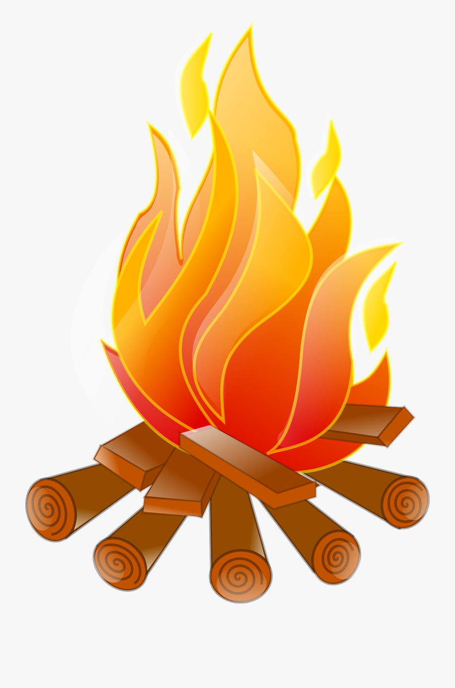 Clip Art Fire Log Clipart - Campfire Clipart, Transparent Clipart