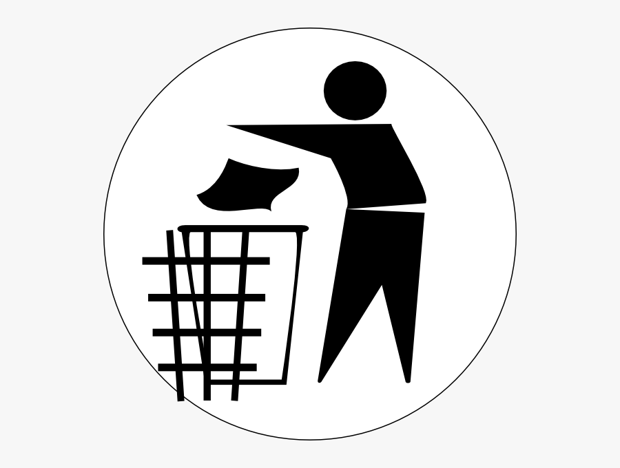 Throw Rubbish In Bin, Transparent Clipart