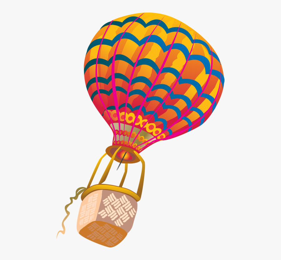 Balloon,line,hot Air Ballooning - Animasi Balon Udara Png, Transparent Clipart