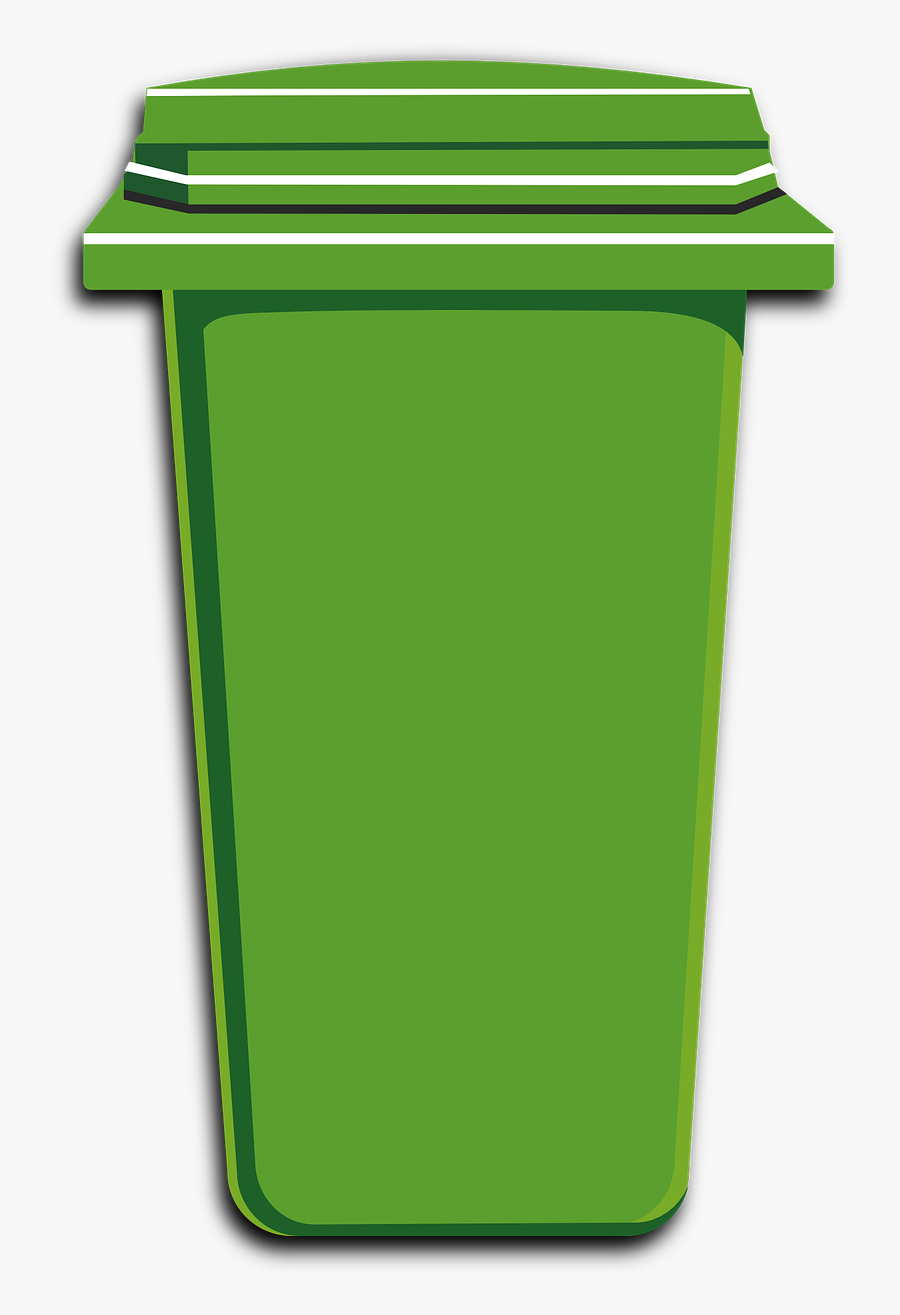 Transparent Trash Can Clip Art - Green Trash Can Clipart, Transparent Clipart