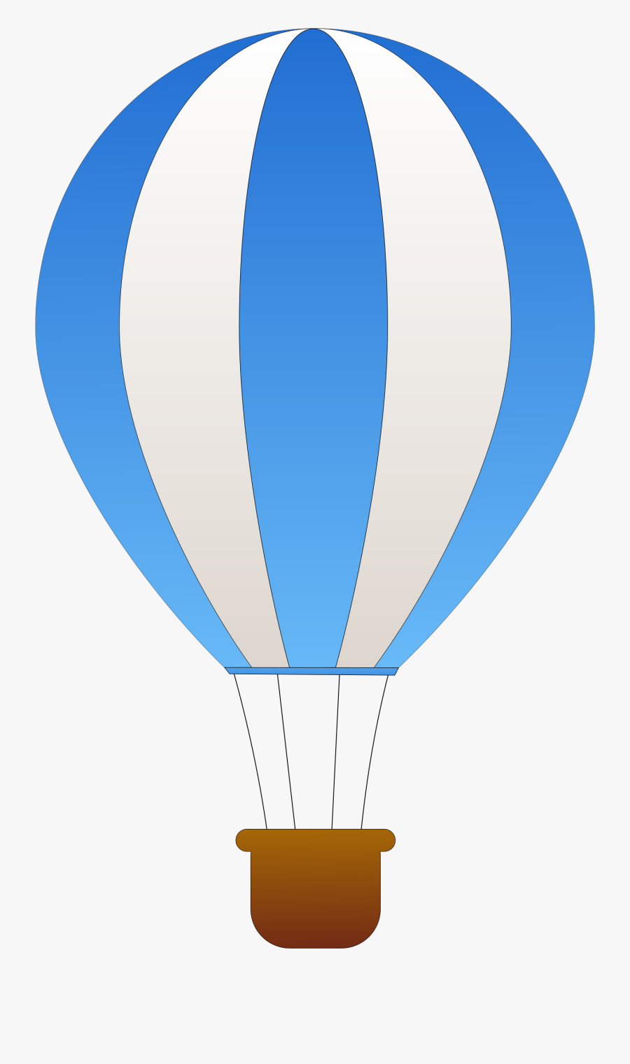 Vertical Striped Hot Air Balloons Icons Png - Blue And White Hot Air Balloon, Transparent Clipart