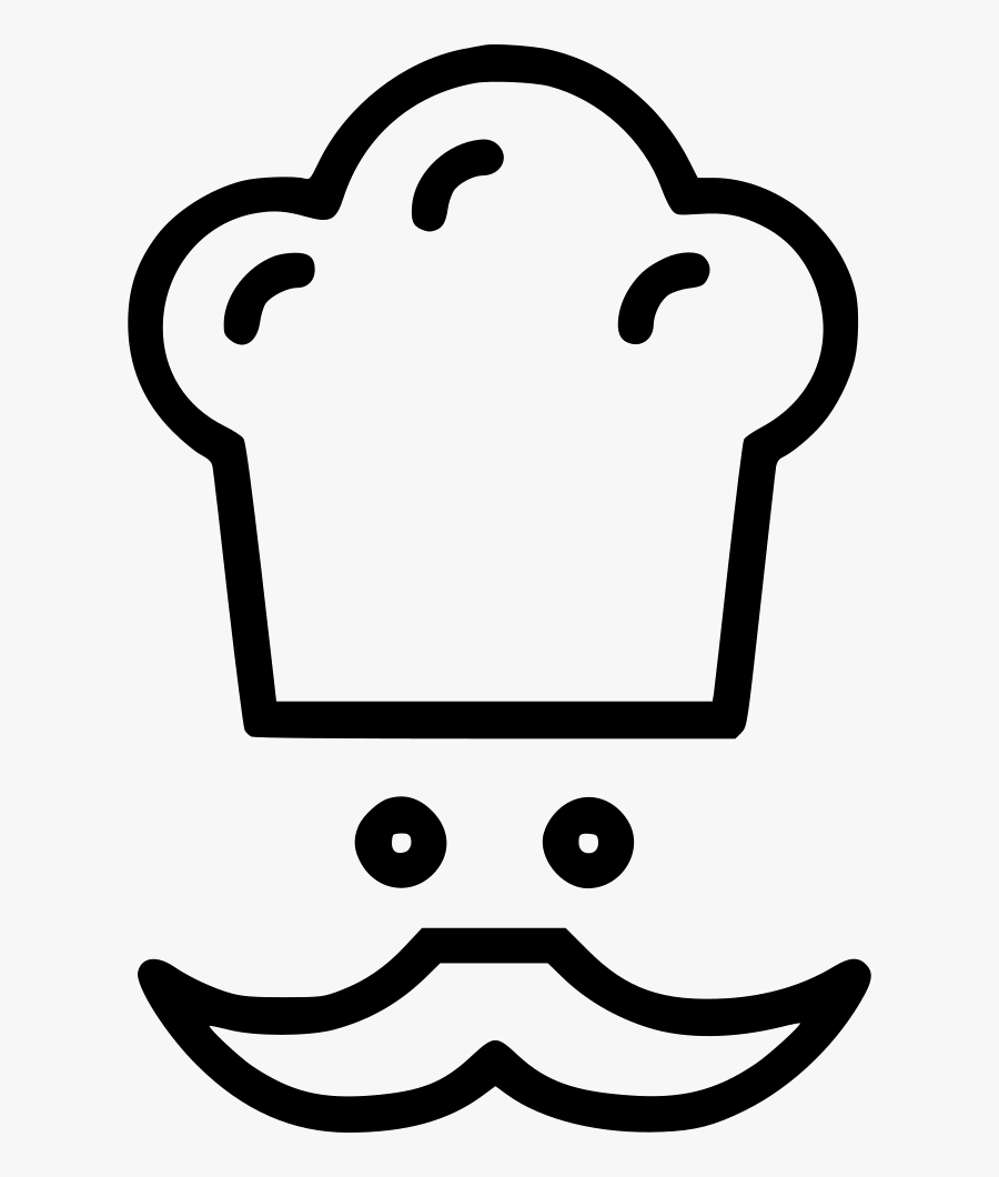 Hat Moustache Avatar Svg - Chef Hat Logo Png, Transparent Clipart
