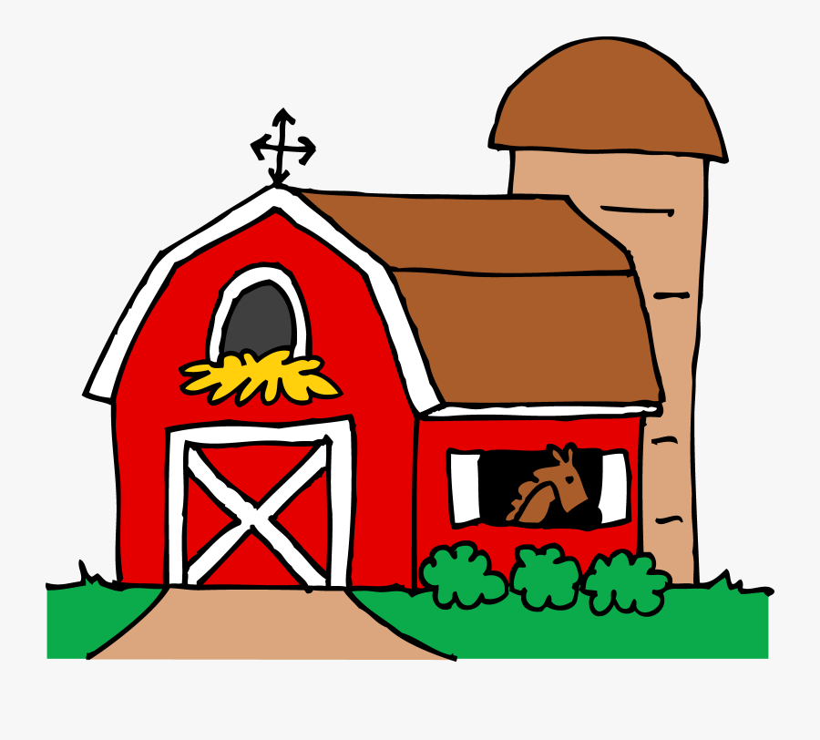 Cartoon Farm Barn - Barn Clipart, Transparent Clipart