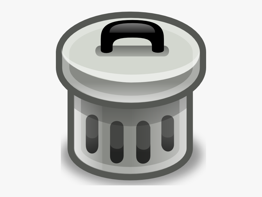 Free Vector Trash Can With Lid On Clip Art - Trash Can Clip Art, Transparent Clipart