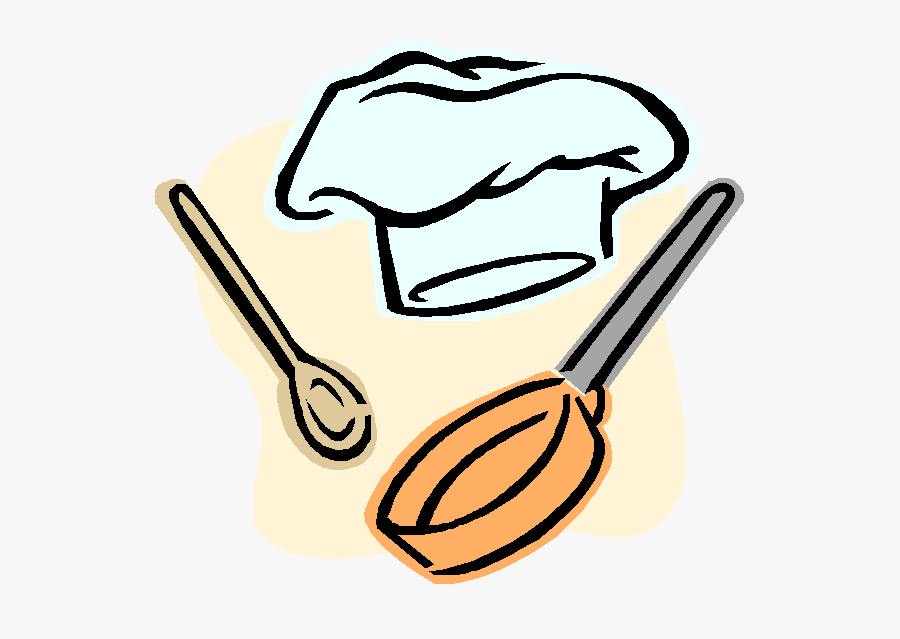 Cartoon Chef Hat And Utensils - Chef Hat And Utensils, Transparent Clipart