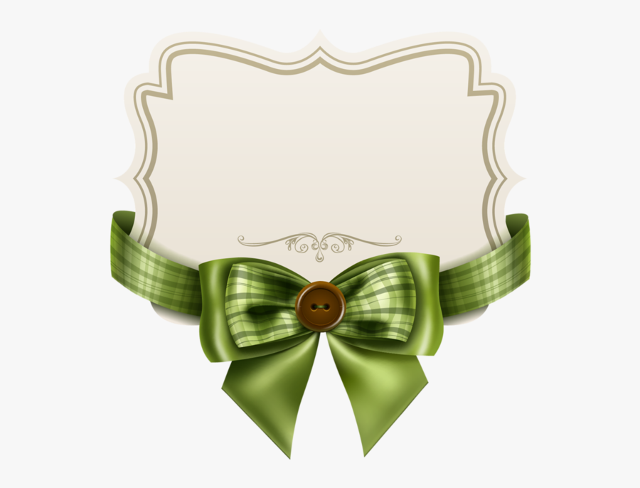 Green Ribbon Banner Png -green Ribbon, Ribbon Bows, - Free Decorative Card Template, Transparent Clipart