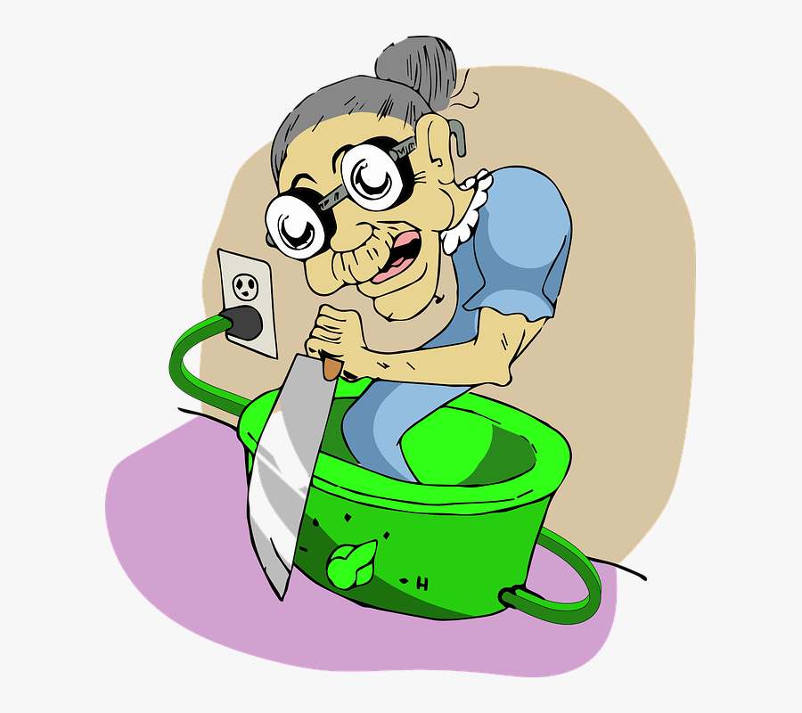 Granny, Ghost, Crock-pot - Cartoon, Transparent Clipart