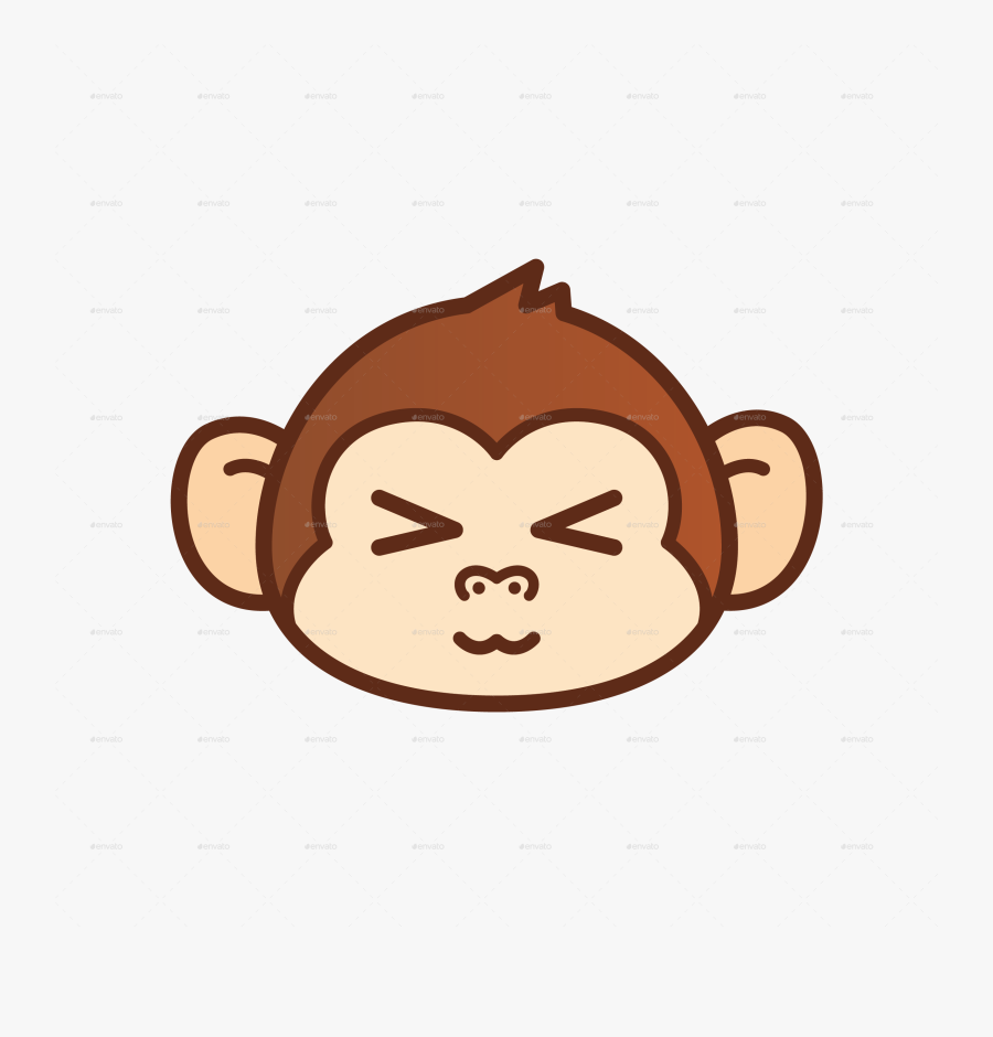 Clip Art Cute Monkey Images - Cute Cartoon Monkey Face, Transparent Clipart