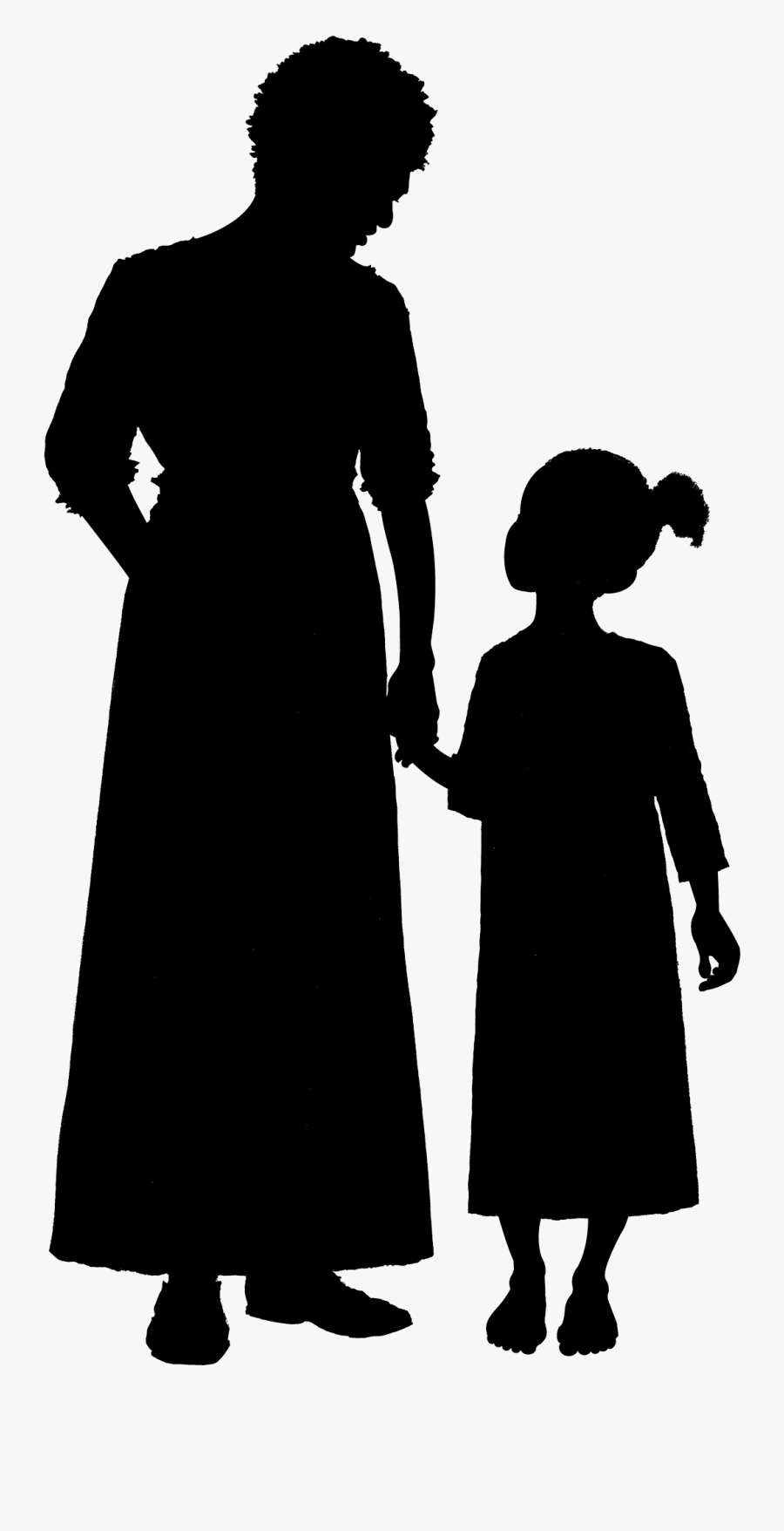 Enslaved People At Mount - Grandmother And Child Silhouette , Free ...